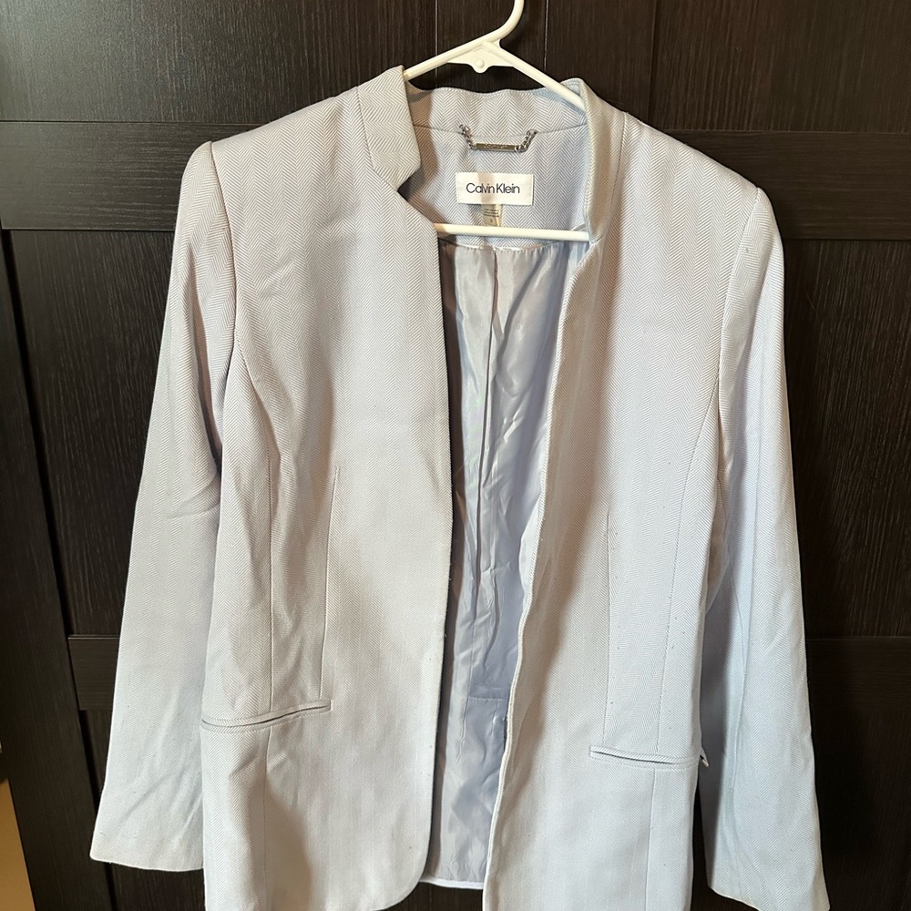 Calvin Klein Gray Blazer Jacket